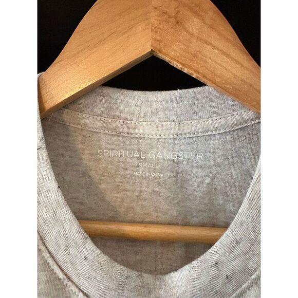 🐿️ NWOT Spiritual Gangster Moon Phase Irina Muscle Tank In Oatmeal & Gold Small - Picture 3 of 4